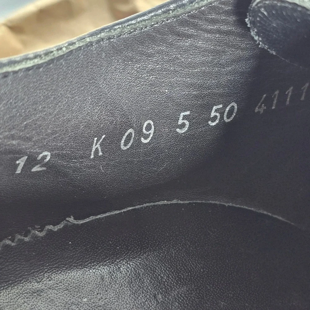 Lloyd Leather Dress Shoes‎ Men 12 Black Lace Up Oxfords Square Toe Germany Made